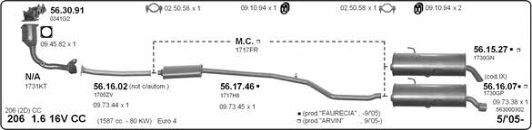  563000302 Exhaust system 563000302