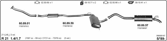 Imasaf 566000187 Exhaust system 566000187