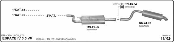 Imasaf 566000243 Exhaust system 566000243