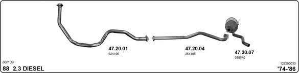Imasaf 129200030 Exhaust system 129200030
