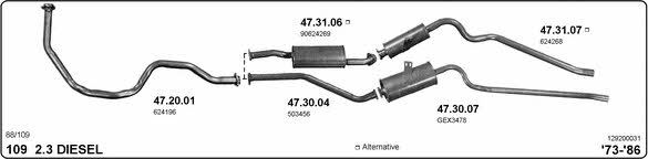 Imasaf 129200031 Exhaust system 129200031