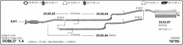 Imasaf 524000441 Exhaust system 524000441