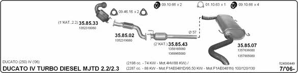 Imasaf 524000449 Exhaust system 524000449