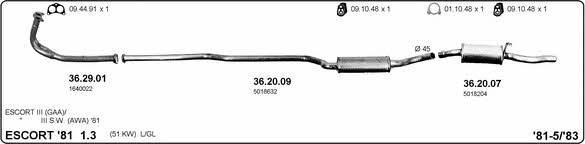 Imasaf 525000023 Exhaust system 525000023
