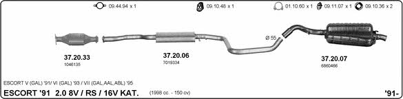 Imasaf 525000080 Exhaust system 525000080