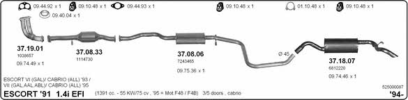 Imasaf 525000087 Exhaust system 525000087