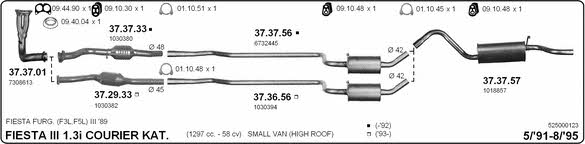  525000123 Exhaust system 525000123