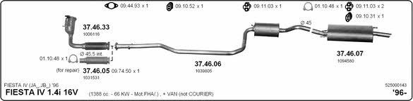 Imasaf 525000143 Exhaust system 525000143