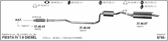 Imasaf 525000147 Exhaust system 525000147