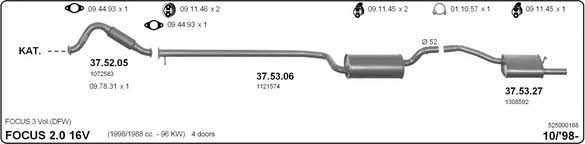 Imasaf 525000168 Exhaust system 525000168