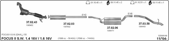 Imasaf 525000188 Exhaust system 525000188