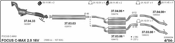 Imasaf 525000204 Exhaust system 525000204