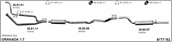  525000221 Exhaust system 525000221