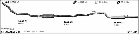  525000224 Exhaust system 525000224