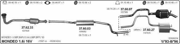 Imasaf 525000234 Exhaust system 525000234