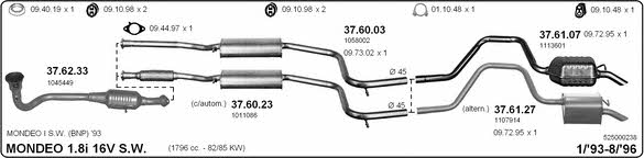 Imasaf 525000238 Exhaust system 525000238