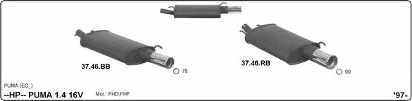 Imasaf 525000277 Sport Silencer Set 525000277