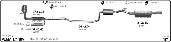 Imasaf 525000279 Exhaust system 525000279