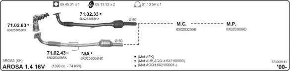  573000141 Exhaust system 573000141