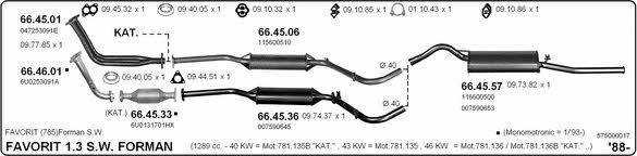  575000017 Exhaust system 575000017