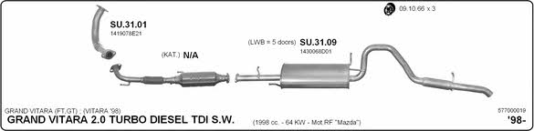 Imasaf 577000019 Exhaust system 577000019