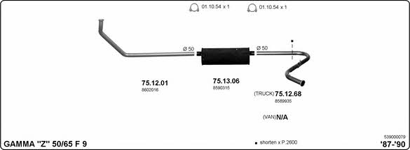  539000079 Exhaust system 539000079