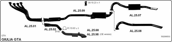 Imasaf 502000033 Exhaust system 502000033
