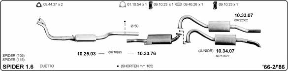 Imasaf 502000044 Exhaust system 502000044