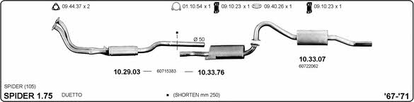 Imasaf 502000045 Exhaust system 502000045