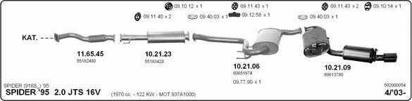 Imasaf 502000054 Exhaust system 502000054