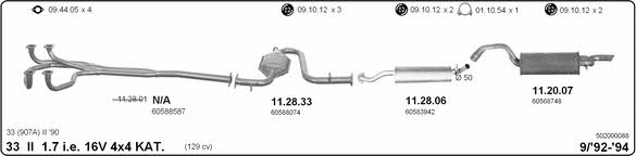 Imasaf 502000088 Exhaust system 502000088