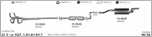 Imasaf 502000089 Exhaust system 502000089