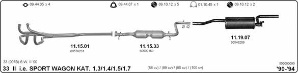 Imasaf 502000090 Exhaust system 502000090