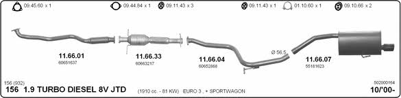 Imasaf 502000164 Exhaust system 502000164
