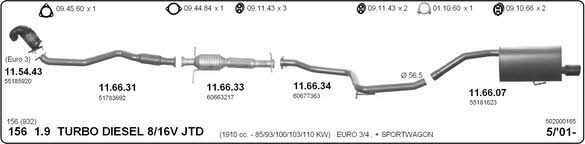 Imasaf 502000165 Exhaust system 502000165