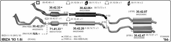 Imasaf 573000056 Exhaust system 573000056