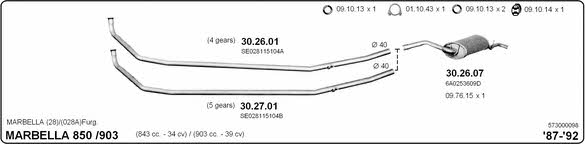 Imasaf 573000098 Exhaust system 573000098