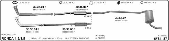 Imasaf 573000100 Exhaust system 573000100