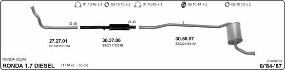 Imasaf 573000104 Exhaust system 573000104