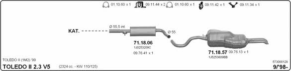 Imasaf 573000128 Exhaust system 573000128