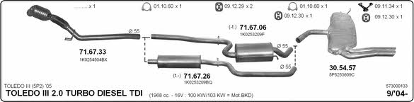 Imasaf 573000133 Exhaust system 573000133