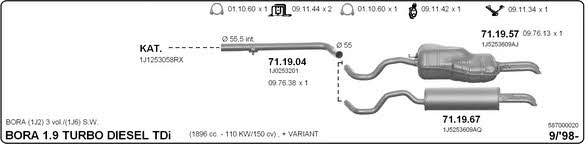 Imasaf 587000020 Exhaust system 587000020