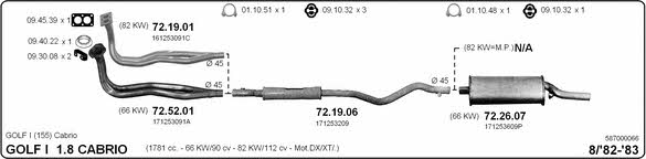 Imasaf 587000066 Exhaust system 587000066