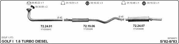 Imasaf 587000071 Exhaust system 587000071