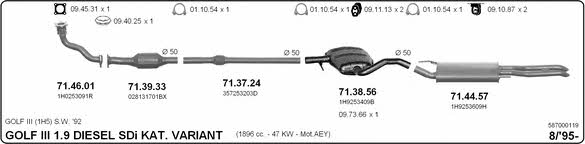 Imasaf 587000119 Exhaust system 587000119