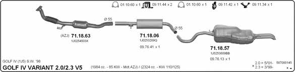 Imasaf 587000145 Exhaust system 587000145