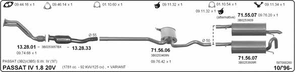 Imasaf 587000260 Exhaust system 587000260