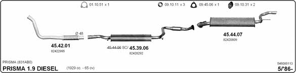 Imasaf 546000113 Exhaust system 546000113