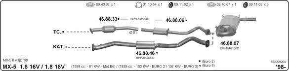  552000008 Exhaust system 552000008