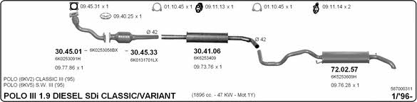 Imasaf 587000311 Exhaust system 587000311